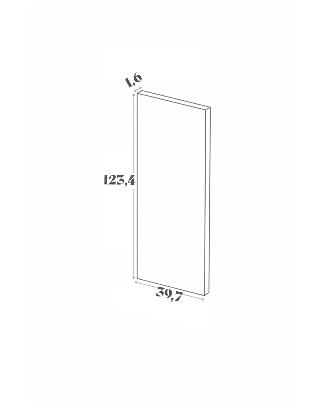 Panneau de finition - 39x123