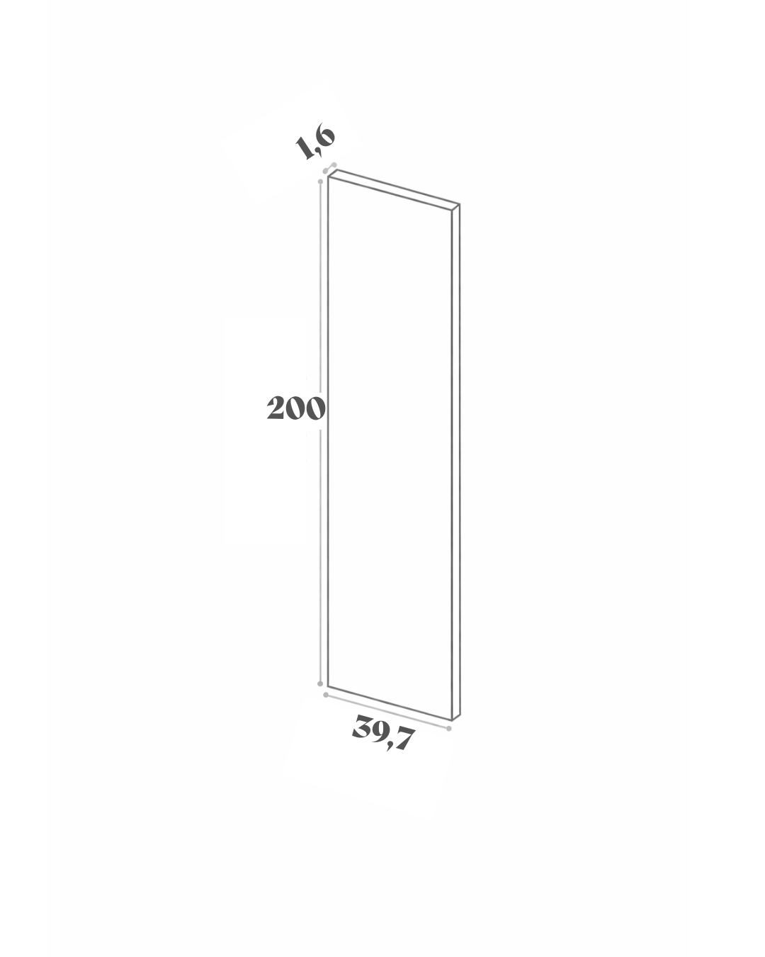 Panneau de finition - 39x200
