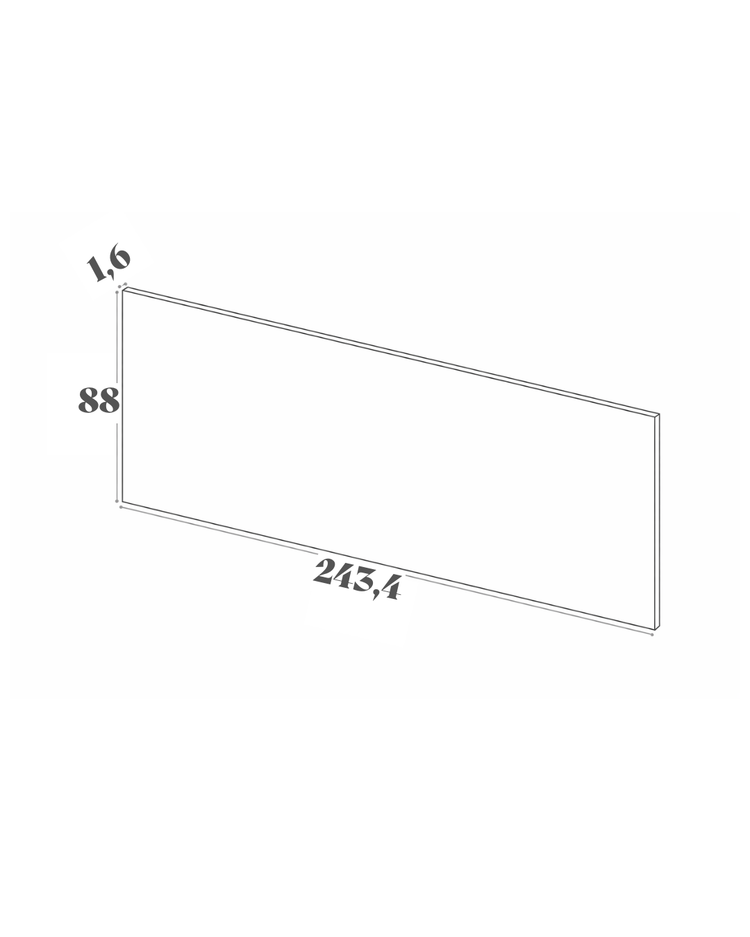 Panneau de finition - 243x88
