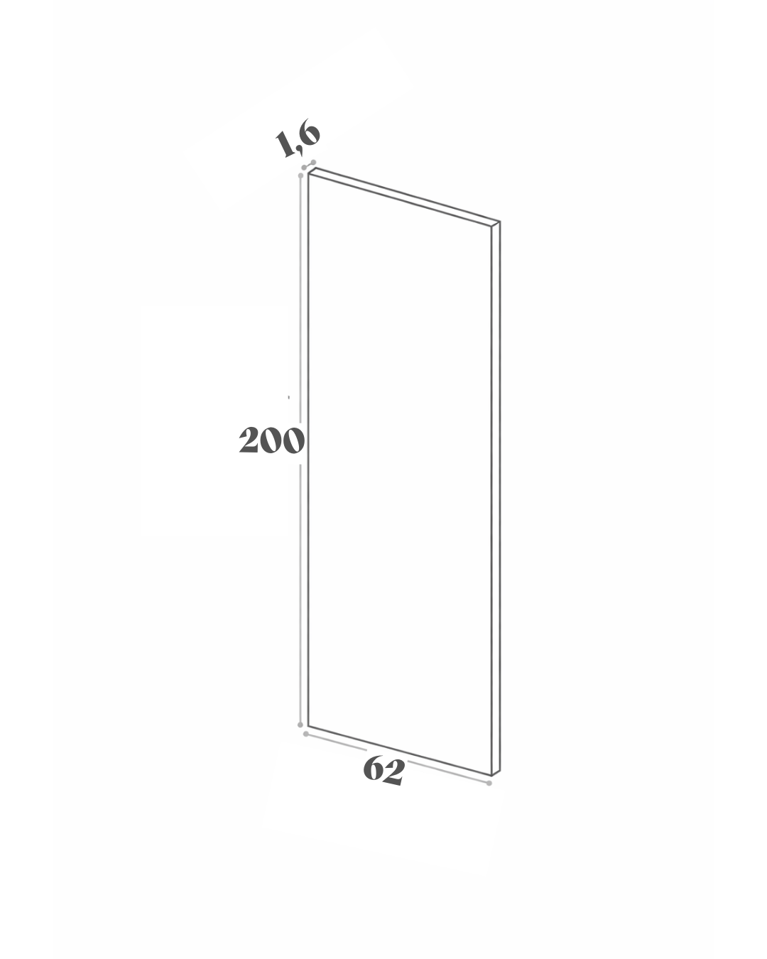 Panneau de finition - 62x200